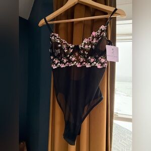 Bed of Roses Embroidered Teddy